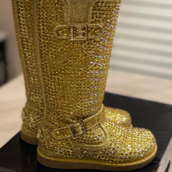 Shiekh Glittering Gold Kids Boots - Picture 4 of 5